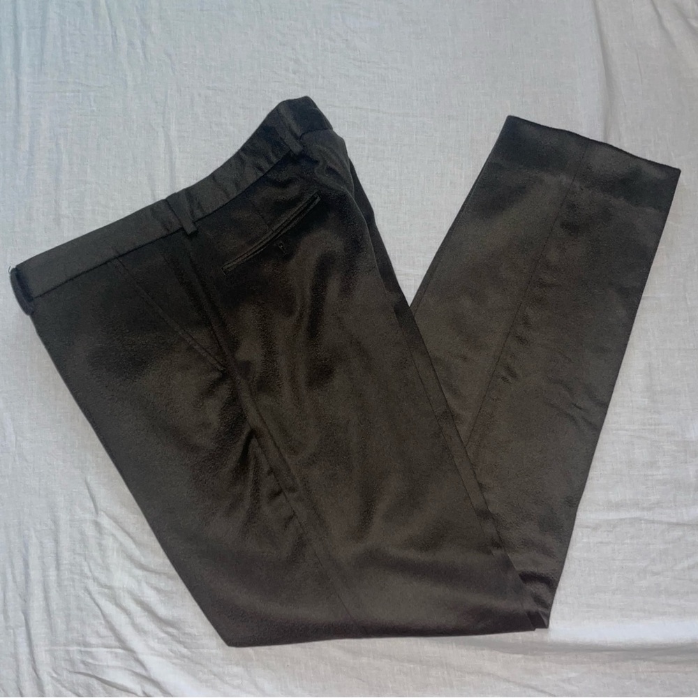 Todd Snyder 100% Cashmere Sutton Trousers in Dark Olive Green 34/32 NWT